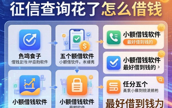 征信查询花了怎么借钱，介绍五个小额借钱软件最好借到钱的