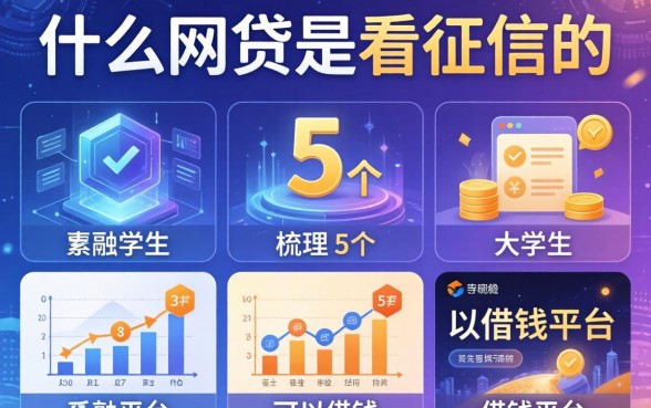 什么网贷是不看征信的，梳理5个大学生可以借钱的平台