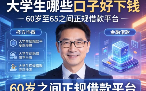 大学生哪些口子好下钱，介绍五个60岁至65之间正规借款平台