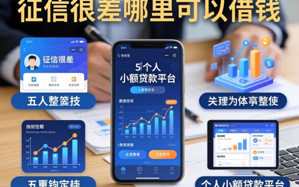 征信很差哪里可以借钱，整理五个个人小额贷款平台