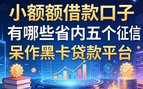 小额度借款口子有哪些，省内五个征信呆账黑户贷款平台