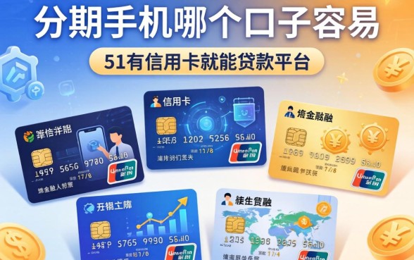 分期手机哪个口子容易，整合5个有信用卡就能贷款的平台