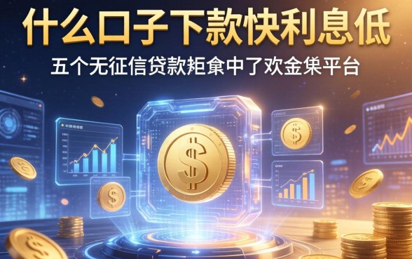 什么口子下款快利息低，介绍五个无征信贷款平台
