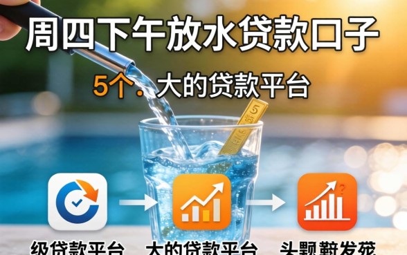 周四下午放水贷款口子，归纳5个大的贷款平台