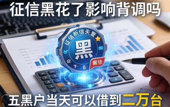 征信黑花了影响背调吗，总结五个黑户当天可以借到二万的平台