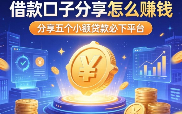 借款口子分享怎么赚钱，分享五个小额贷款必下平台