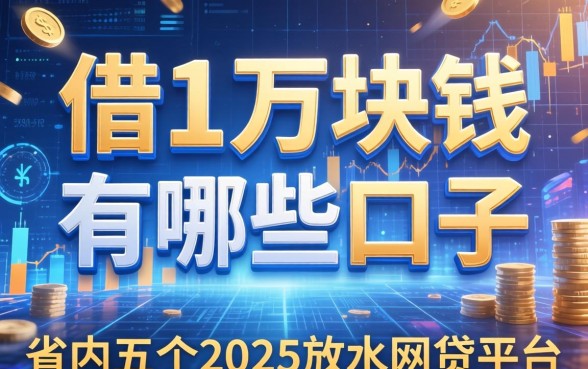 借1万块钱有哪些口子，省内五个2025放水网贷平台