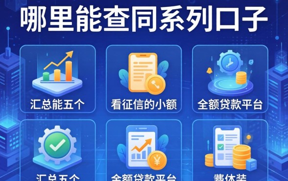 哪里能查同系列的口子，汇总五个不看征信的小额贷款平台
