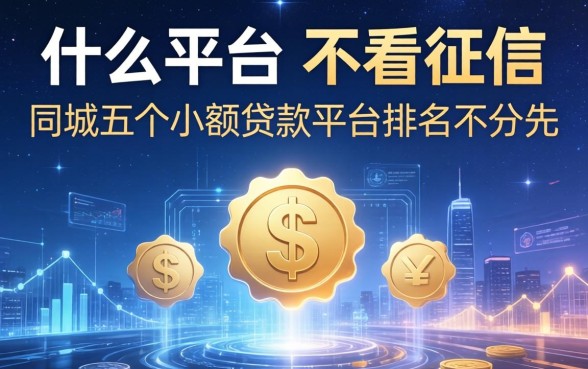 什么平台可以不看征信，同城五个小额贷款平台排名不分先后