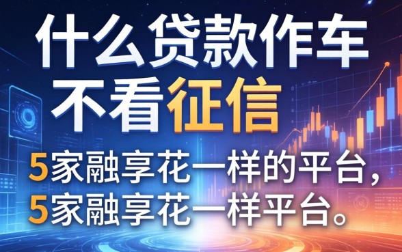 什么贷款软件不看征信，阐述5家融享花一样的平台