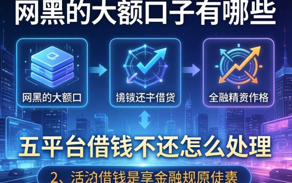 网黑的大额口子有哪些，分析五个平台借钱不还怎么处理
