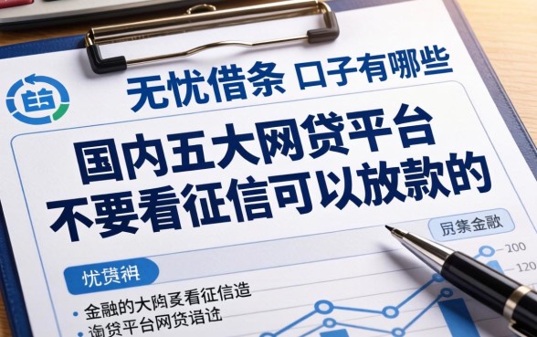 无忧借条的口子有哪些，国内五大网贷平台不用看征信可以放款的