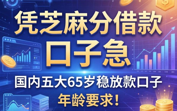 凭芝麻分借款的口子急，国内五大65岁稳放款口子的年龄要求