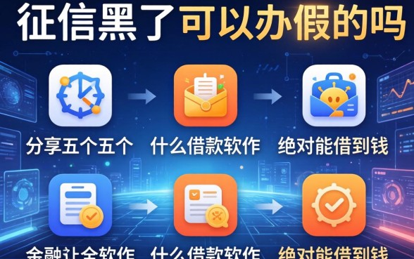 征信黑了可以办假的吗，分享五个什么借款软件绝对能借到钱