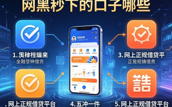 网黑秒下的口子有哪些，整理五个网上正规借钱平台