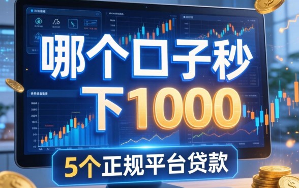 哪个口子秒下1000，梳理5个正规平台贷款