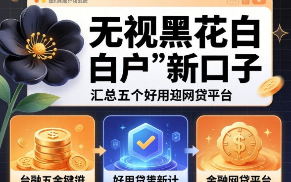 无视黑花白户的新口子，汇总五个好用的网贷平台