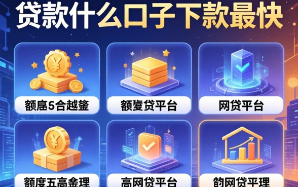 贷款什么口子下款最快，整理五个额度高的网贷平台