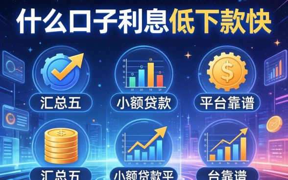 什么口子利息低下款快，汇总五个小额贷款平台靠谱