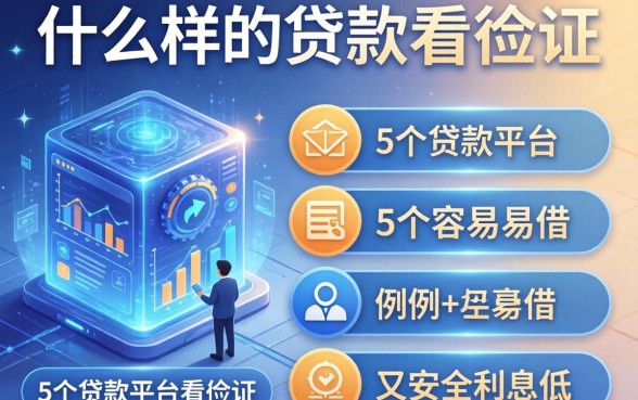 什么样的贷款不看征信，例举5个贷款平台容易借又安全利息低