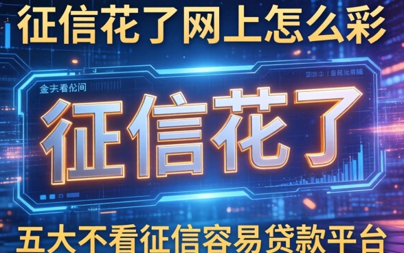 征信花了网上怎么显示，五大不看征信容易贷款的平台