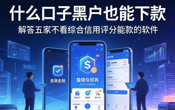 什么口子黑户也能下款，解答五家不看综合信用评分能下款的软件