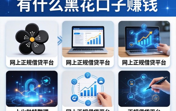 有什么黑花口子赚钱的，整理五个网上正规借钱平台