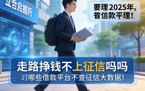 走路挣钱不上征信吗吗，梳理5个2025年哪些借款平台不查征信大数据