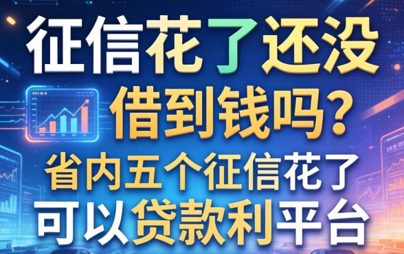 征信花了还没借到钱吗，省内五个征信花了可以贷款的平台