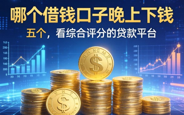 哪个借钱口子晚上下钱，推荐五个不看综合评分的贷款平台