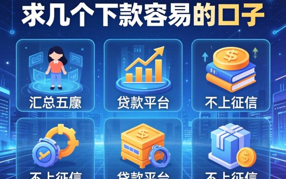 求几个下款容易的口子，汇总五个贷款平台不上征信