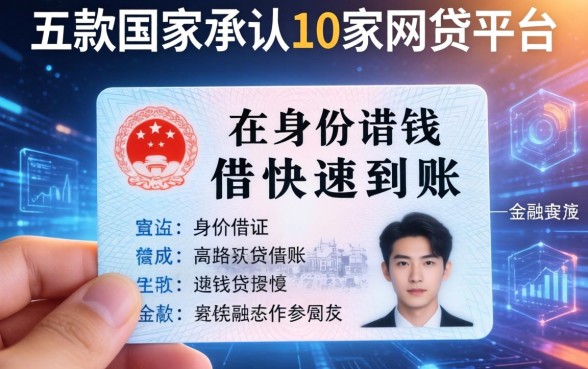 用身份证借钱快速到账，探讨五款国家承认10家网贷平台