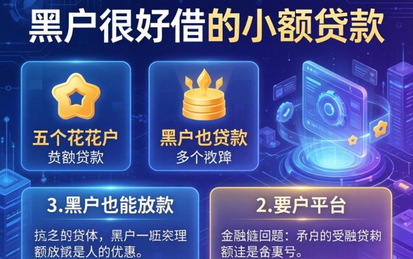 黑户很好借的小额贷款，介绍五个花户和黑户也能放款的平台