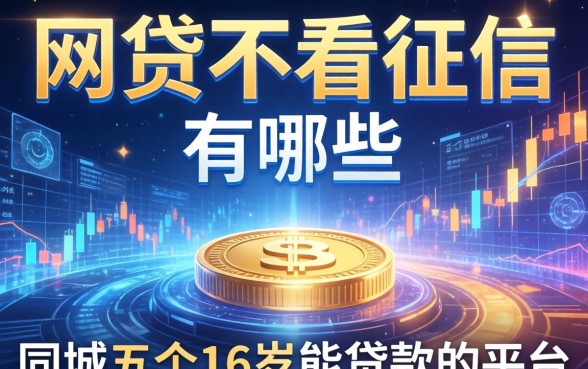 网贷不看征信的有哪些，同城五个16岁能贷款的平台