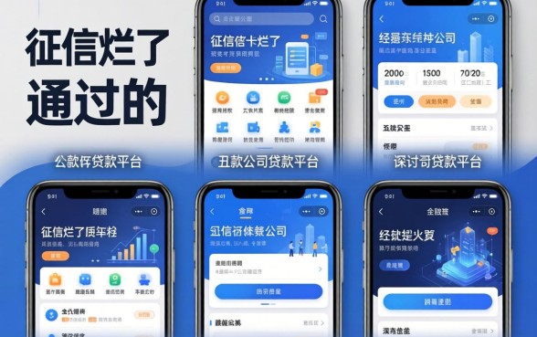 征信烂了通过的app，探讨五款公司贷款平台