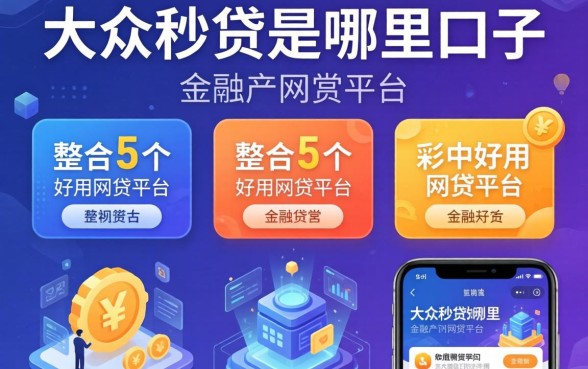 大众秒贷是哪里的口子，整合5个好用的网贷平台