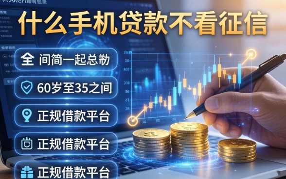 什么手机贷款不看征信，总结五个60岁至65之间正规借款平台