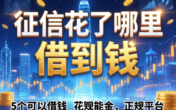 征信花了哪里能借到钱，归纳5个可以借钱的正规平台