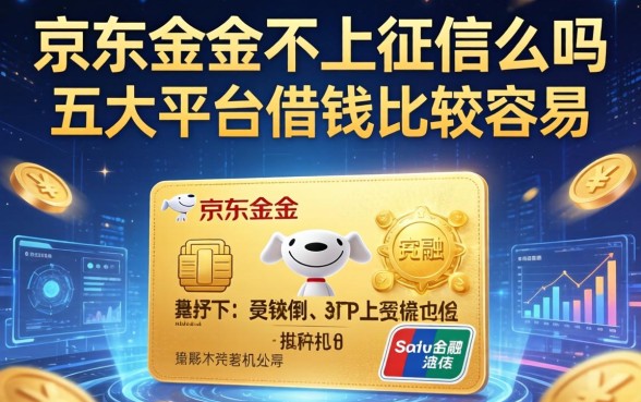京东金条不上征信么吗，五大平台借钱比较容易