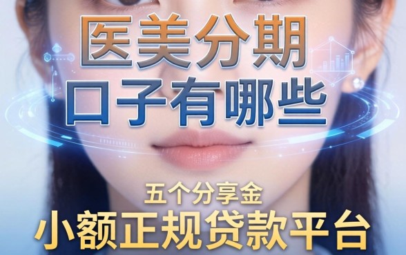 医美分期的口子有哪些，分享五个小额正规贷款平台