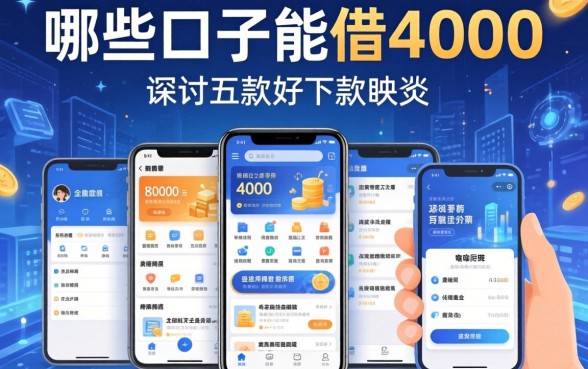 哪些口子能借4000，探讨五款好下款的软件