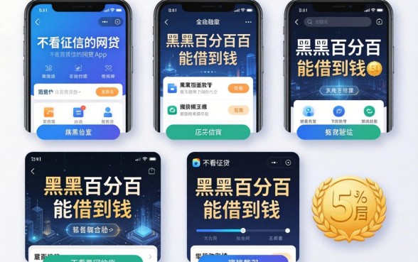 不看征信的网贷app，整理五个黑户百分百能借到钱的平台