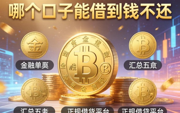 哪个口子能借到钱不还，汇总五个正规借钱平台