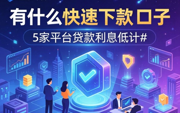 有什么快速下款的口子，阐述5家平台贷款利息低