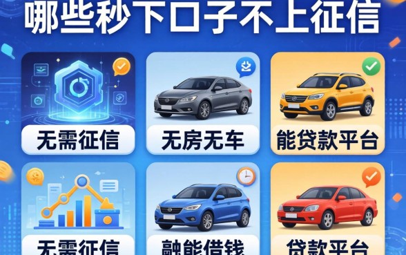 哪些秒下口子不上征信，分析五个无需征信无房无车能借钱的贷款平台