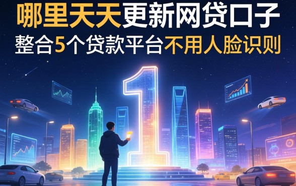 哪里天天更新网贷口子，整合5个贷款平台不用人脸识别