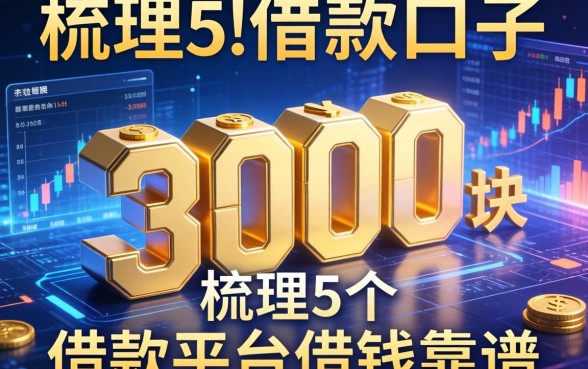 3000块的借款口子,梳理5个借款平台借钱靠谱