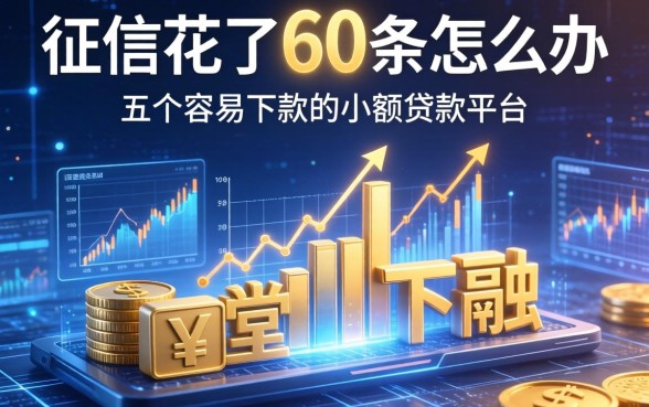 征信花了60条怎么办，推荐五个容易下款的小额贷款平台
