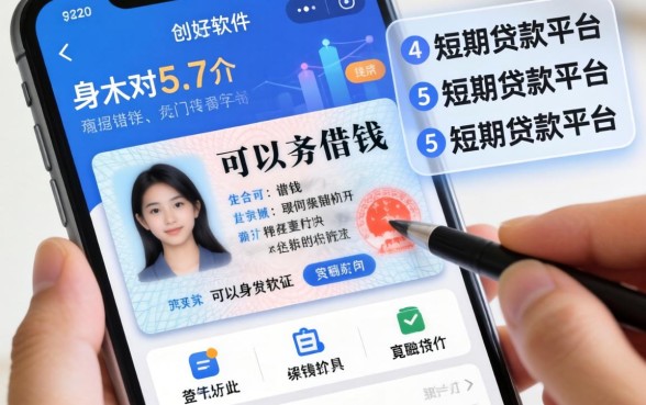 身份证可以借钱的软件，梳理5个短期贷款平台