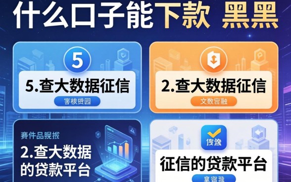 什么口子能下款 黑户，阐述5家不查大数据和征信的贷款平台